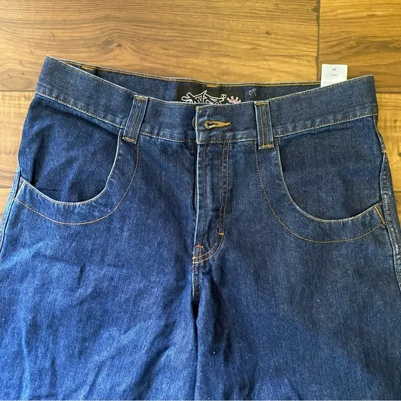 JNCO Men's Navy and Blue Jeans Sz 34x32